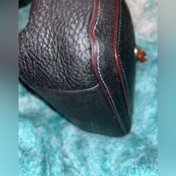 Coach Black and Brown Leather Shoulder Bag with Textured Finish - Picture 12 of 13